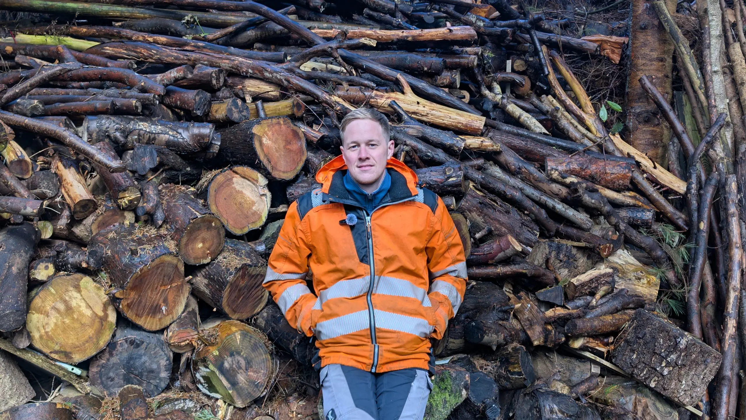Christian, arborist and founder of ArbDesk, on site in work gear